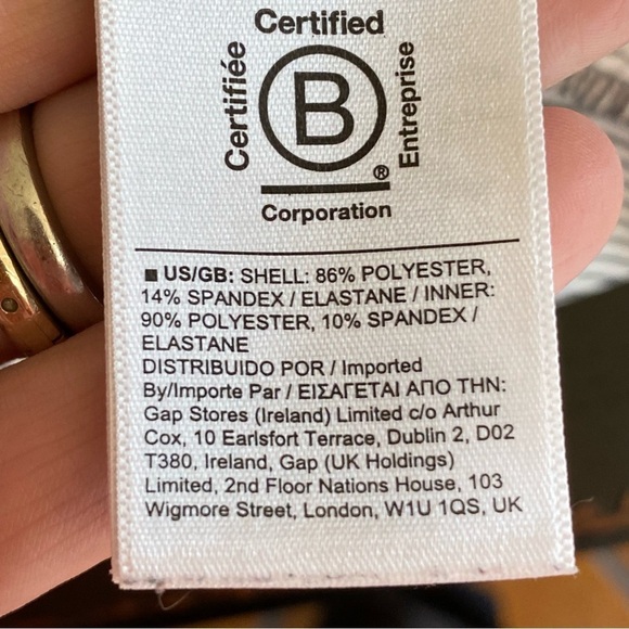 Athleta Brooklyn Women Skirt Skort Size 6 Striped Stretch Gray White Zip Pockets - Picture 7 of 9